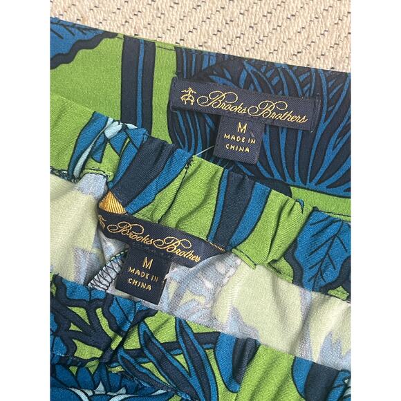 Brooks Brothers Resort Wear pant set green turquoise retro,size medium,MSRP $226 - Picture 9 of 9